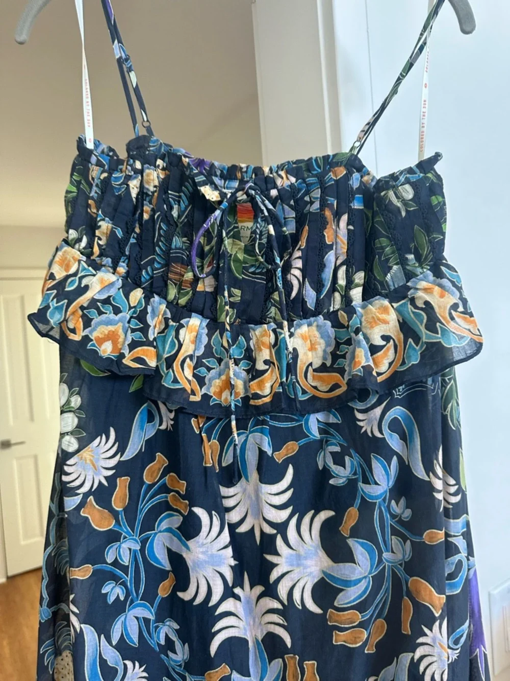 Farm Rio Floral Ruffle Midi Dress - Picture 2 of 10